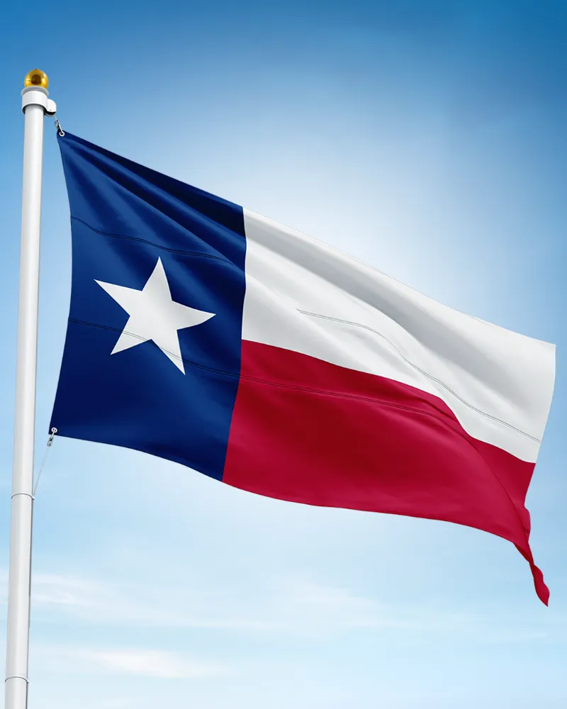 Atlantic Flagpole texas flag