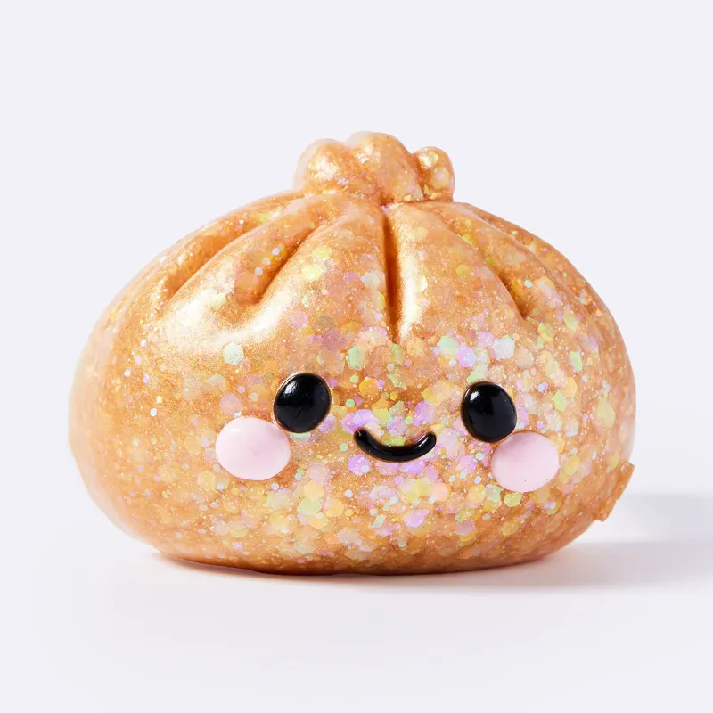 TABASQUISHY glitter dumpling squishy with sparkling glitter finish