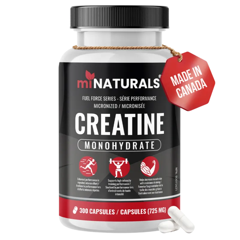 Minaturals Nutrition creatine monohydrate capsules fitness supplement