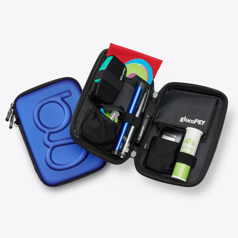 Glucology diabetic travel case for organizing insulin and testing supplies