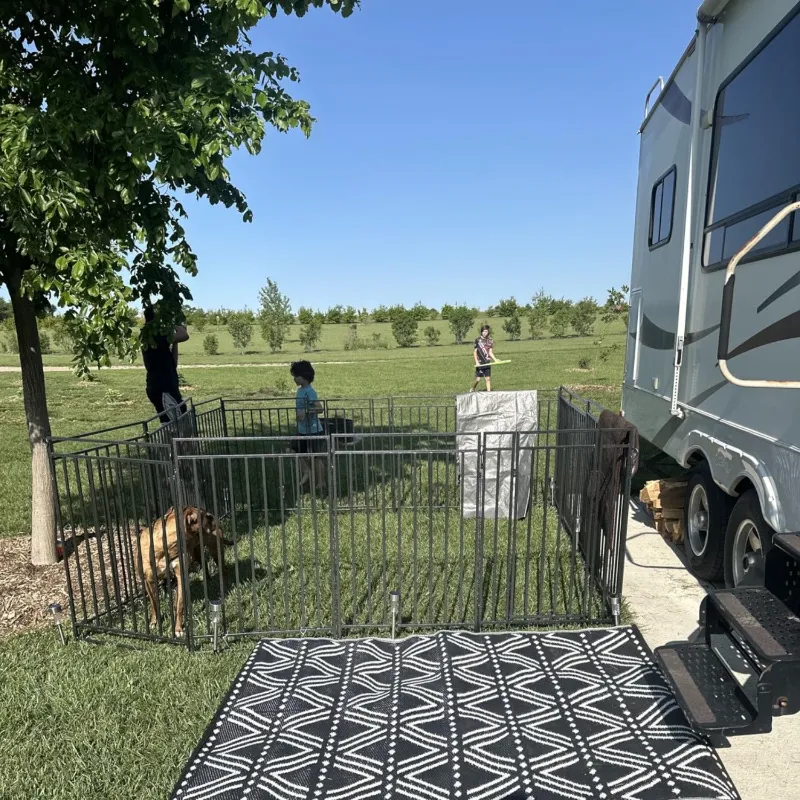 Petorldog portable metal dog fence