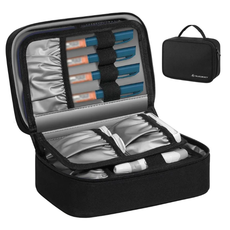 Glucoracy insulin cooler travel case for portable insulin storage