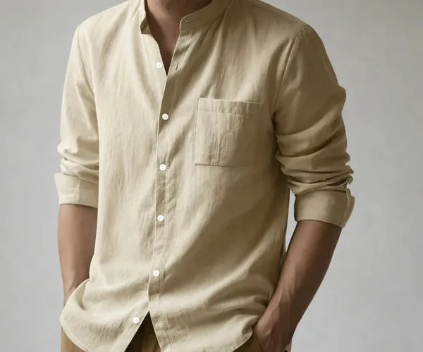 Falour long sleeve linen shirt perfect for breathable warm weather style