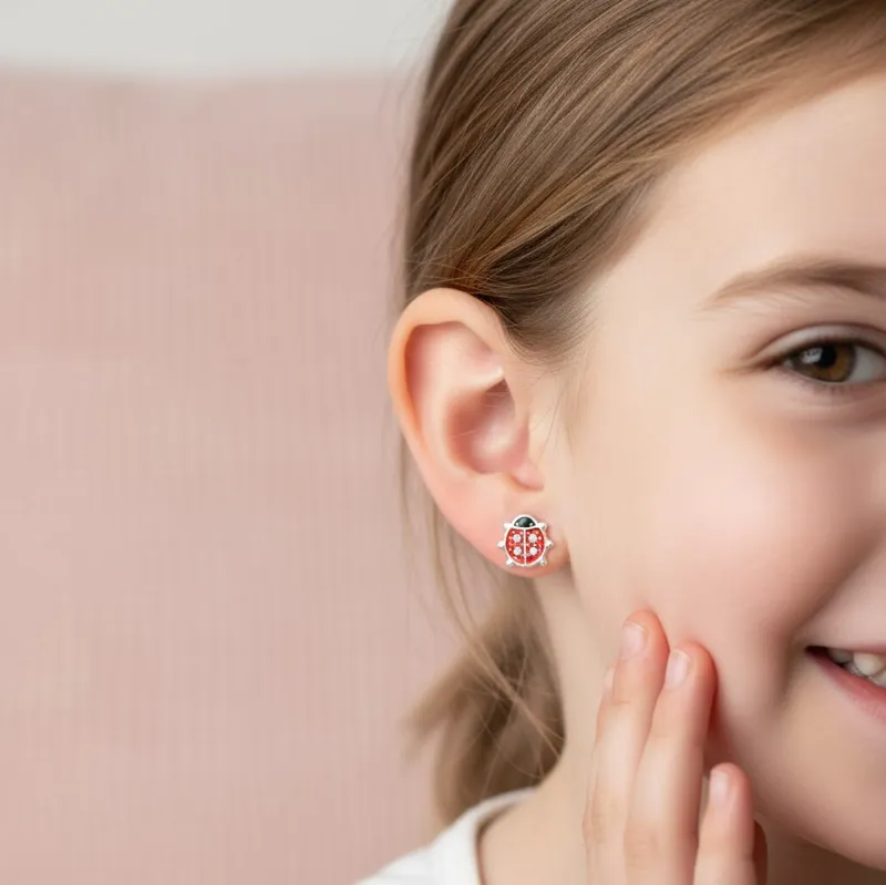 HBD ladybird earrings in a playful design