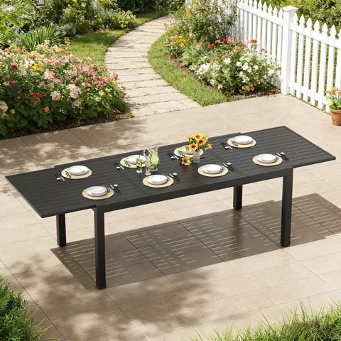 Pizzello extendable outdoor dining table for gatherings