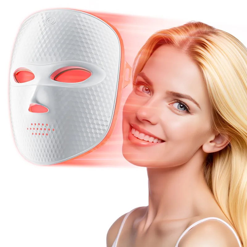 JUSRON silicone red light therapy mask for facial treatment