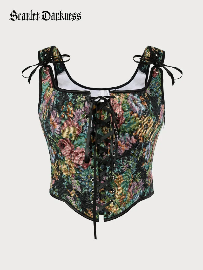 Scarlet Darkness crossette top