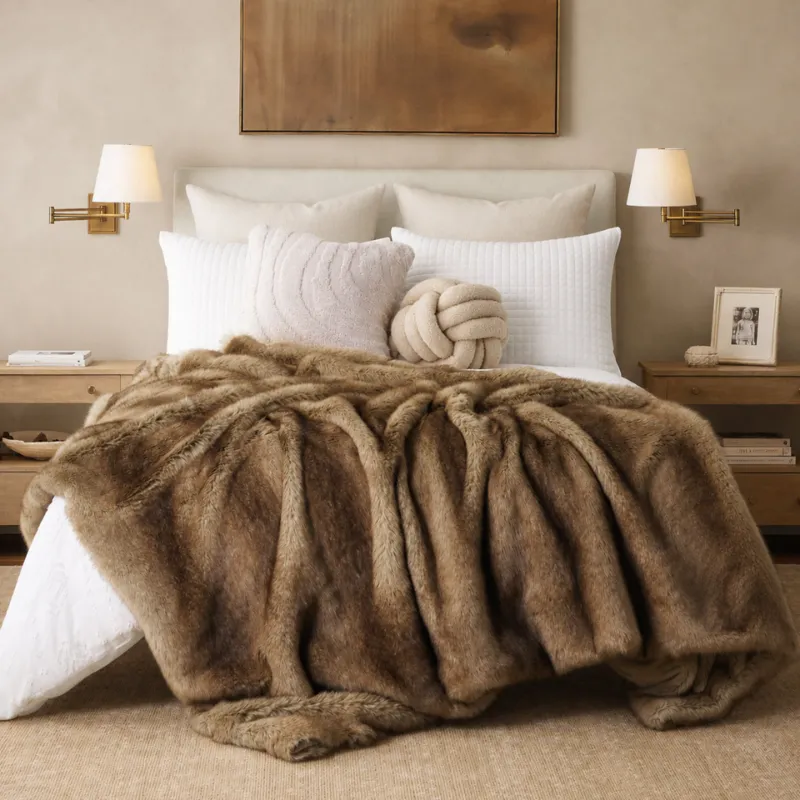 Battilo Home cozy throw blanket folded on a couch, inviting warmth
