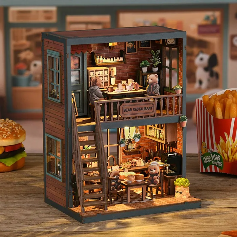 Fifijoy miniature restaurant kit with tiny dining details