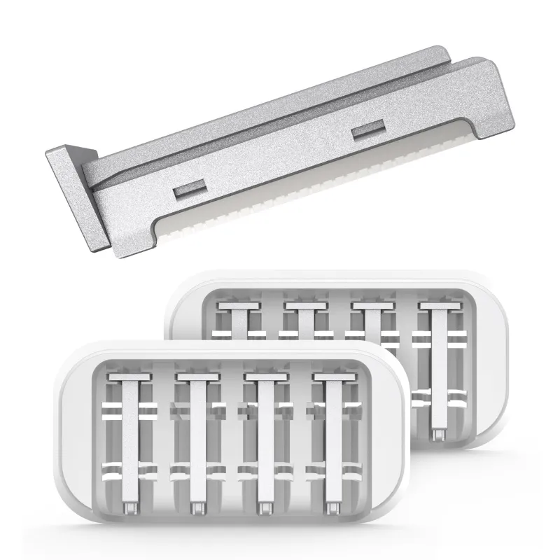 Pelcas dermaplaning blades for facial exfoliation