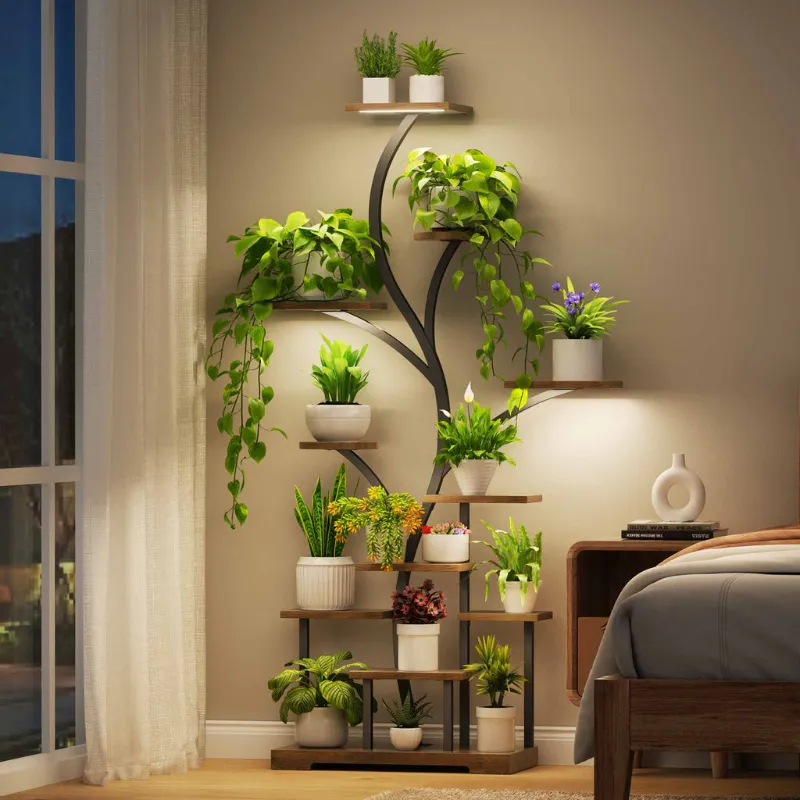 Belleze tall plant stand for indoor plant display
