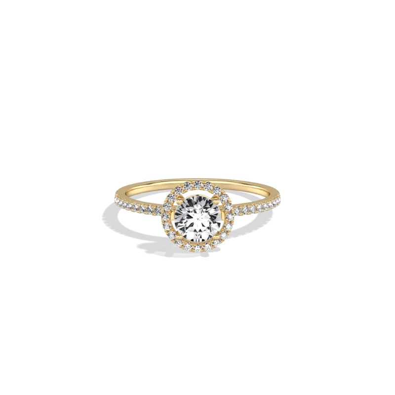 Leonids diamond promise ring with a sparkling diamond center on a delicate band