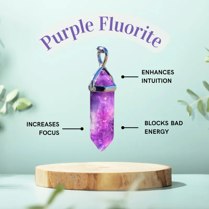 Turix Crystals purple fluorite jewelry piece