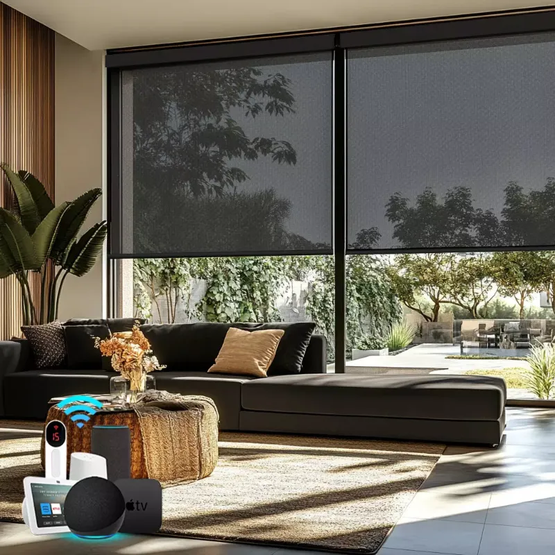 Bringnox light filtering roller shades with translucent fabric
