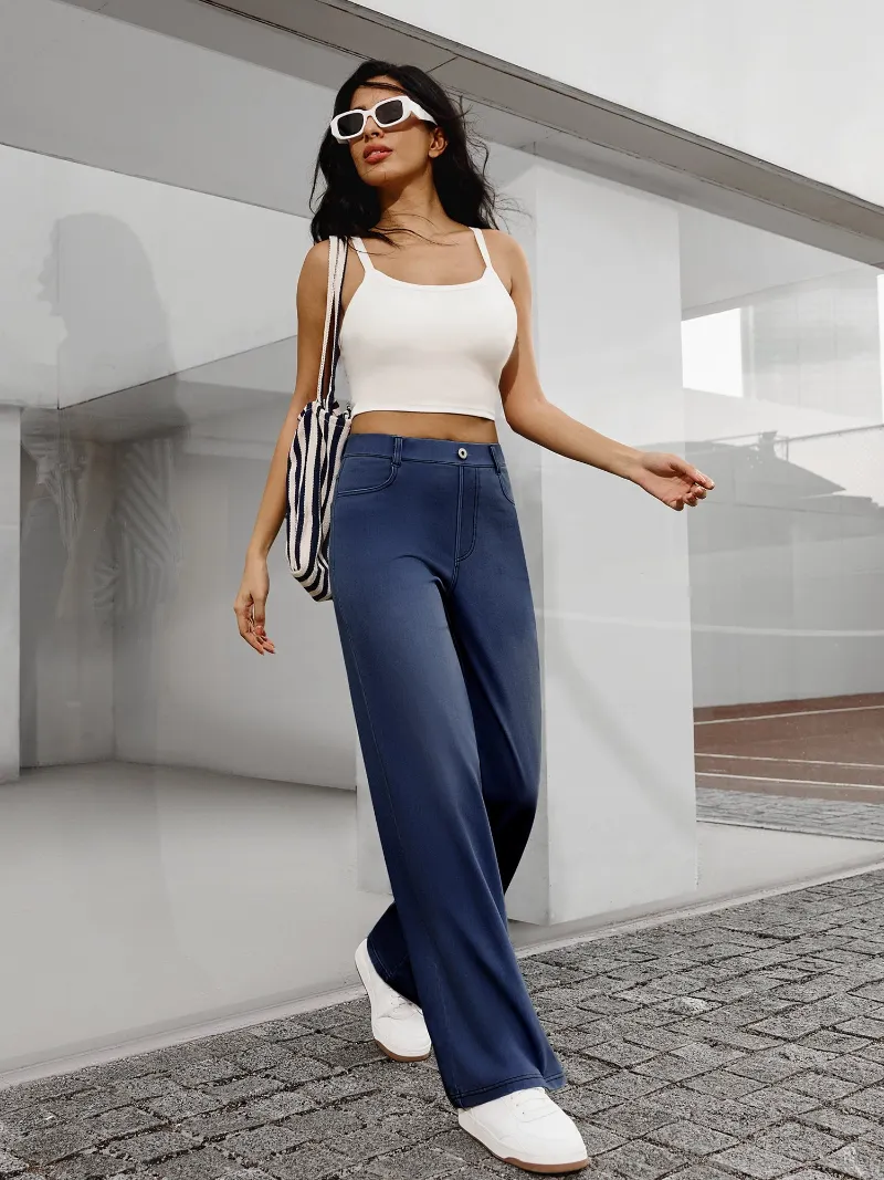 IUGA fitted tops for wide leg jeans