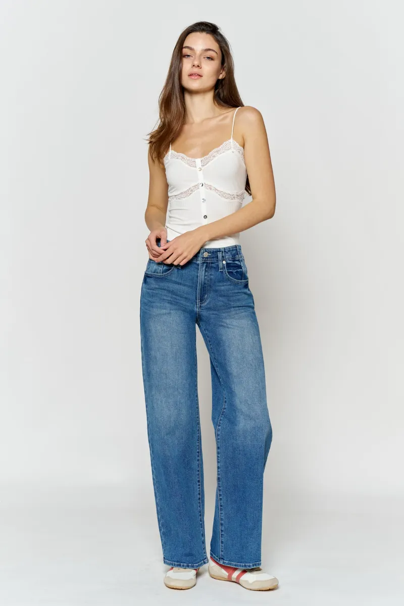 Enjean high waisted jeans with classic rise