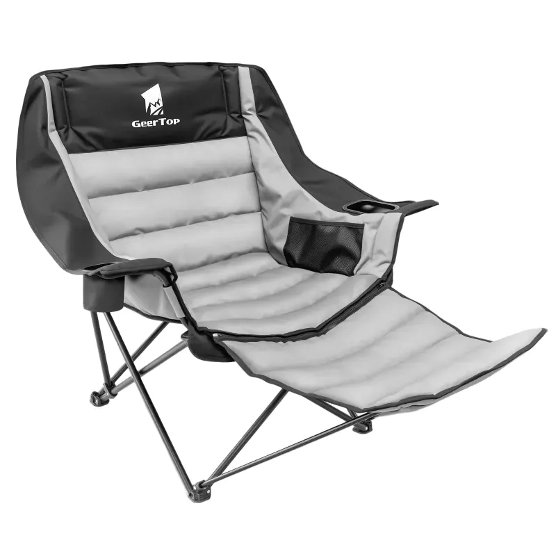 GeerTop Outdoor camping chair with footrest for comfort