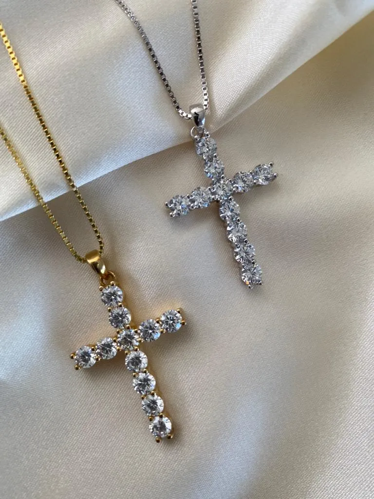 Glazdjewels necklace cross pendant