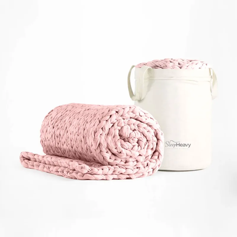 Sleep Heavy weighted pink blanket
