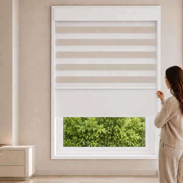 iHomeBlinds dual roller shades two-layer window shade