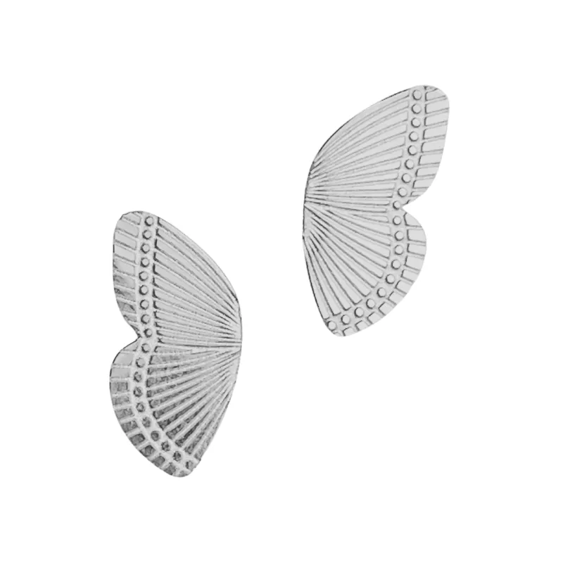 Glazdjewels stainless steel butterfly earrings