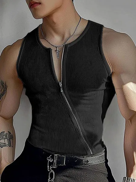 Incerunmen men asymmetrical tank top