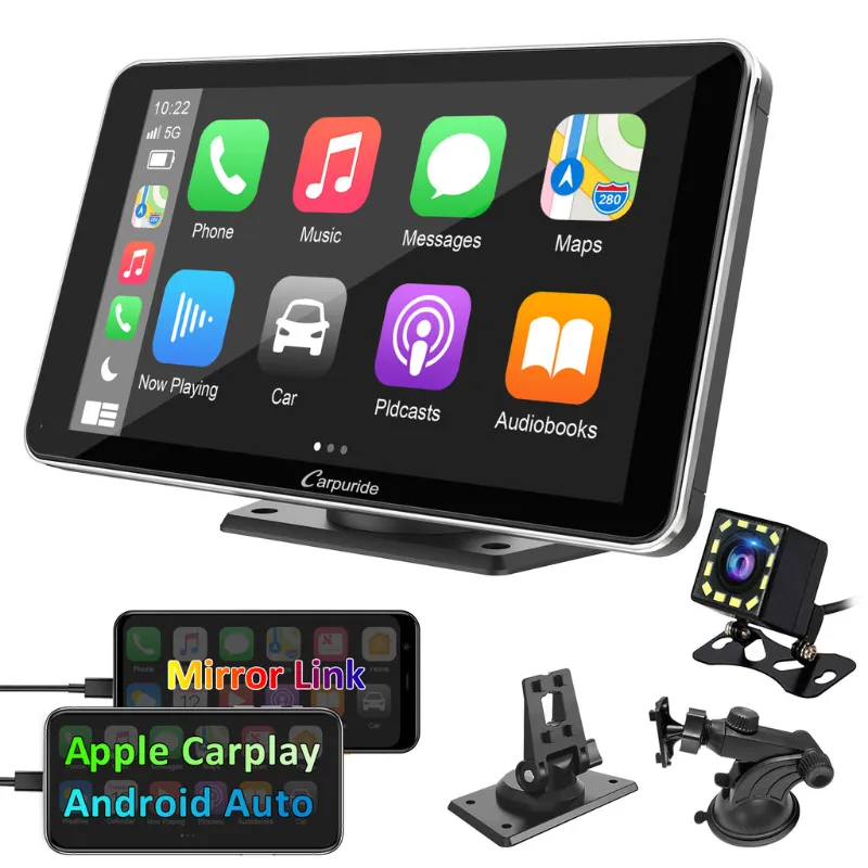 Carpuride touch screen car stereo with bluetooth