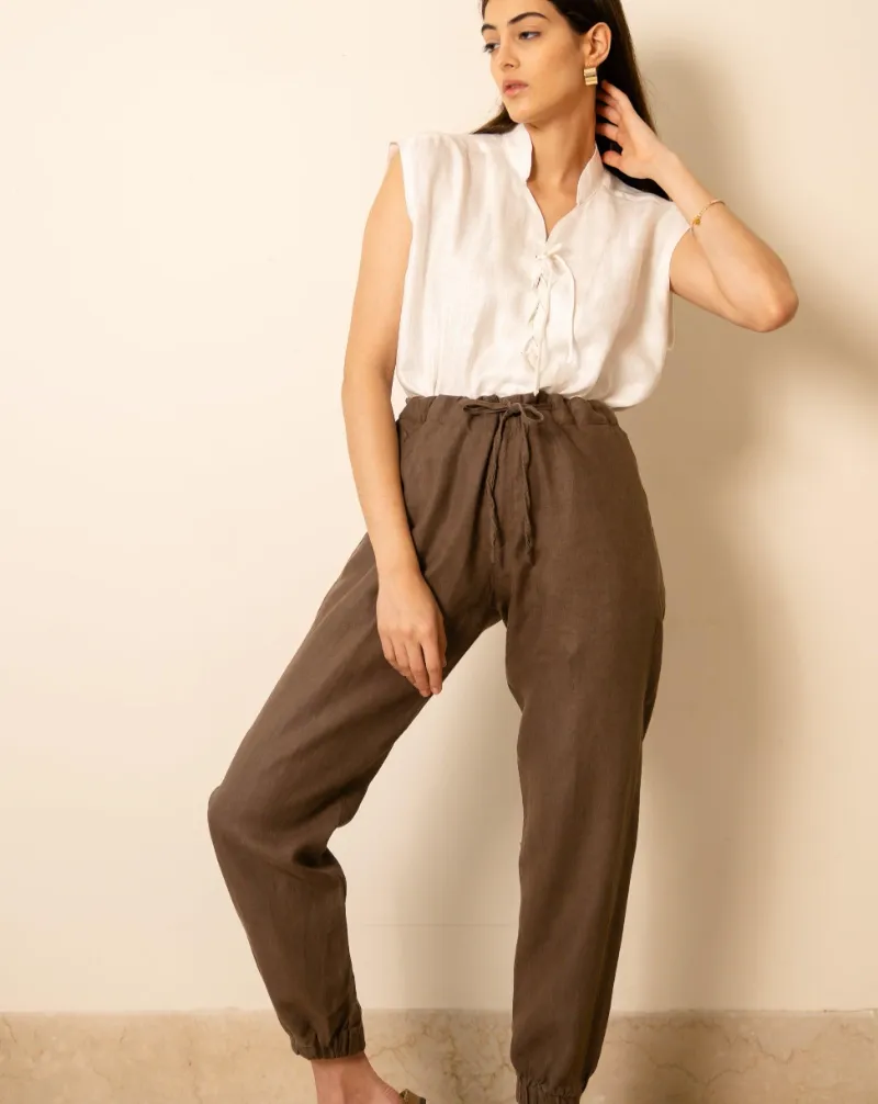 OrganoLinen linen joggers women