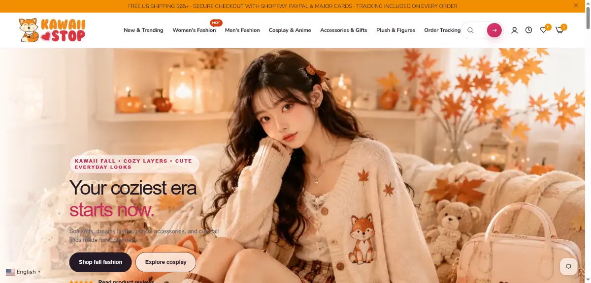 The Kawaii Stop home page