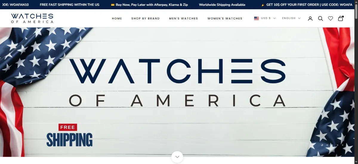 The Watches of America home page