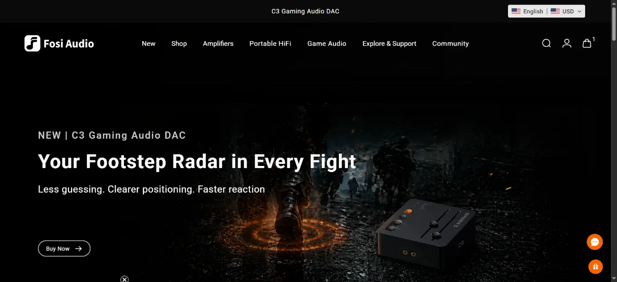The Fosi Audio home page