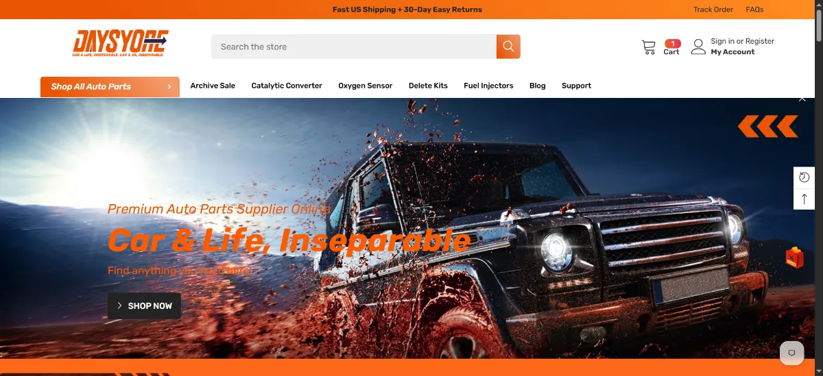 The Daysyore home page