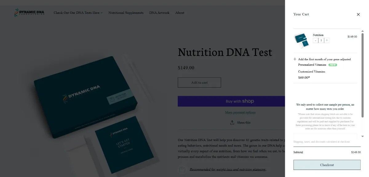 The DynamicDNALabs cart