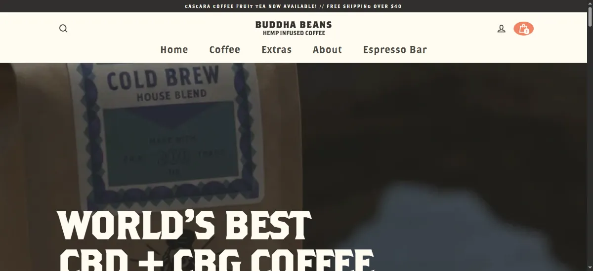 The Buddha Beans Coffee home page
