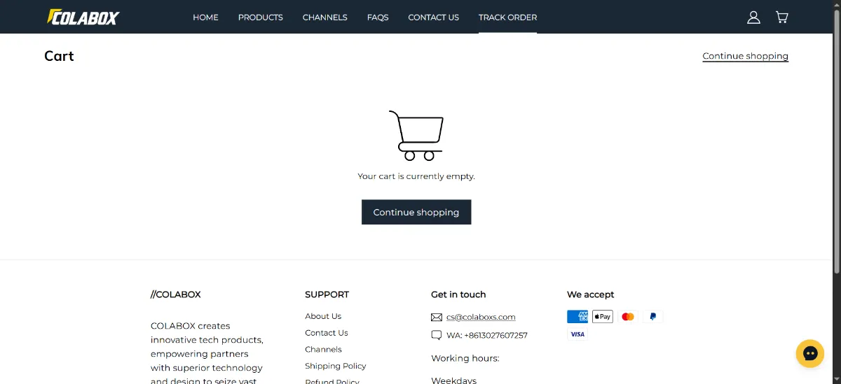 The Colaboxs cart