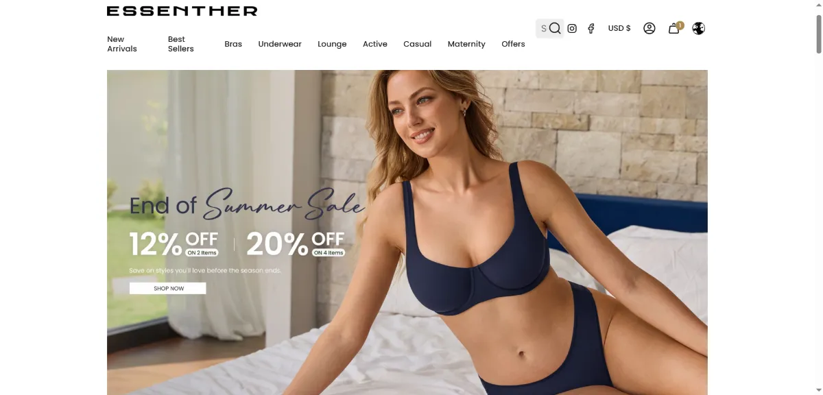 The Essenther Global home page