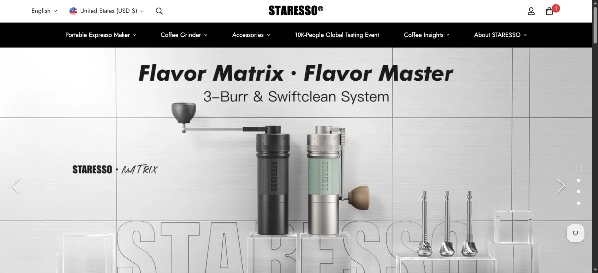 The Staresso home page