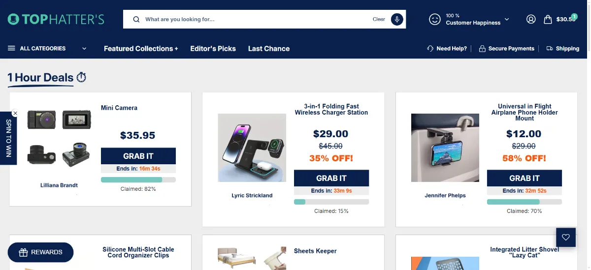 The Tophatters home page