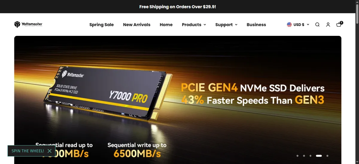 The Yottamaster home page