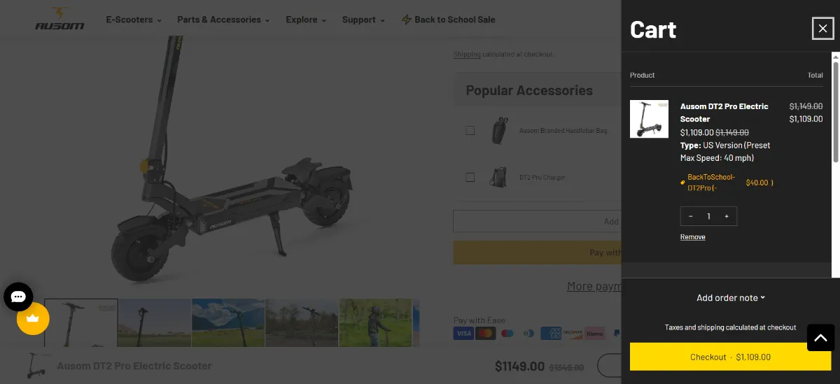 The Ausom cart