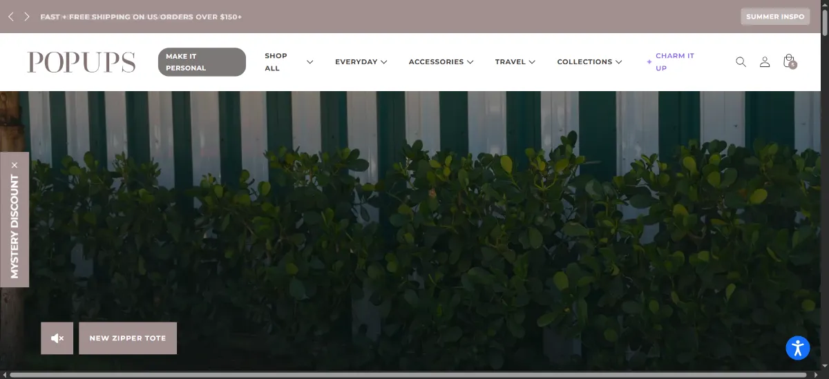 The Pop Ups Brand home page