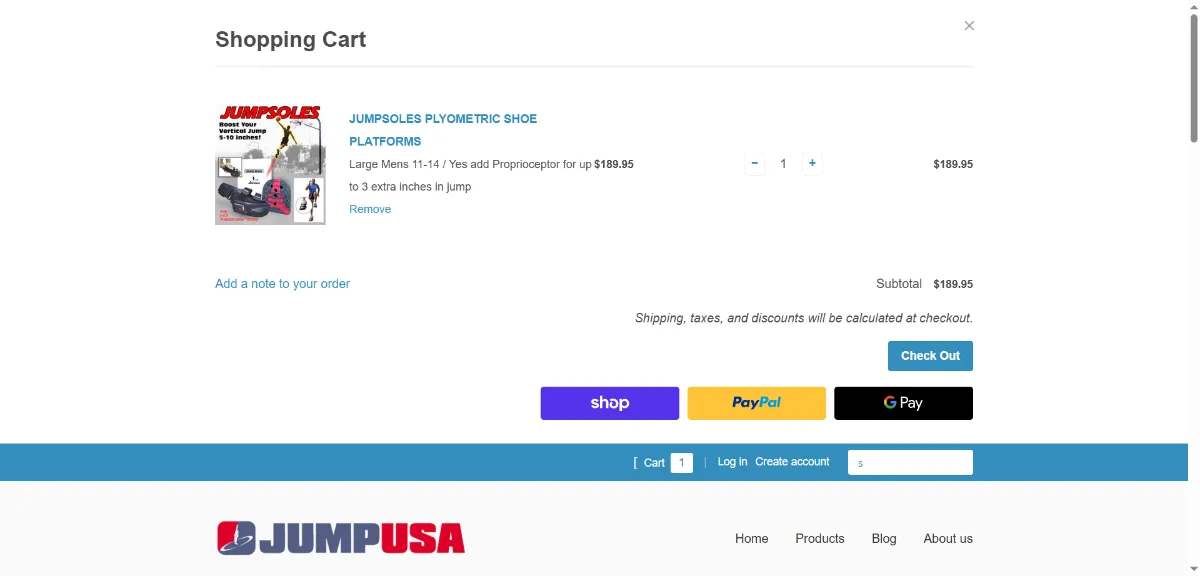 The Jump USA cart