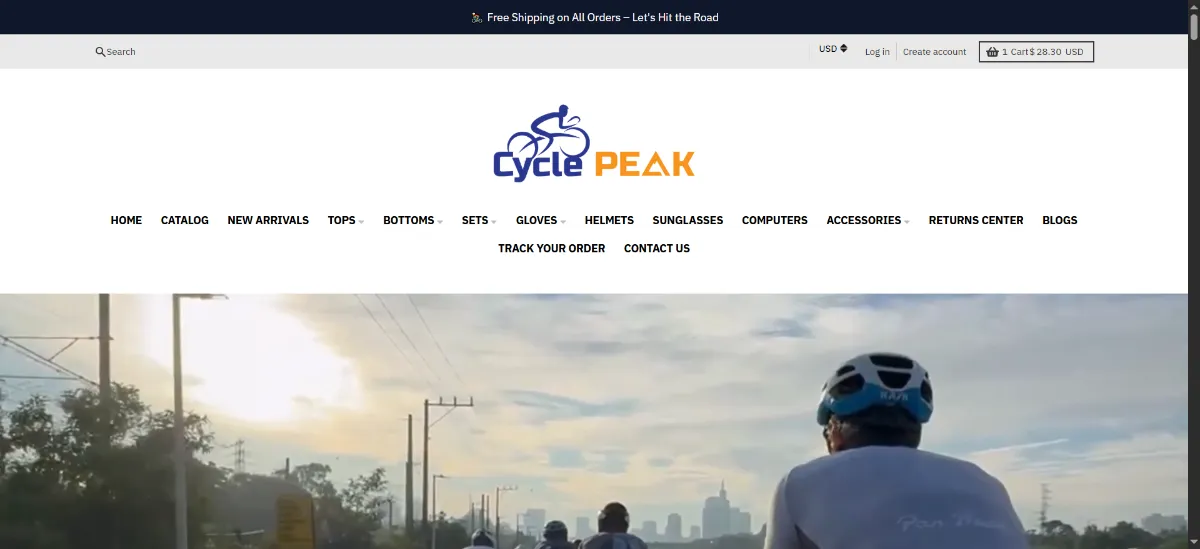 The Cycle Peak home page