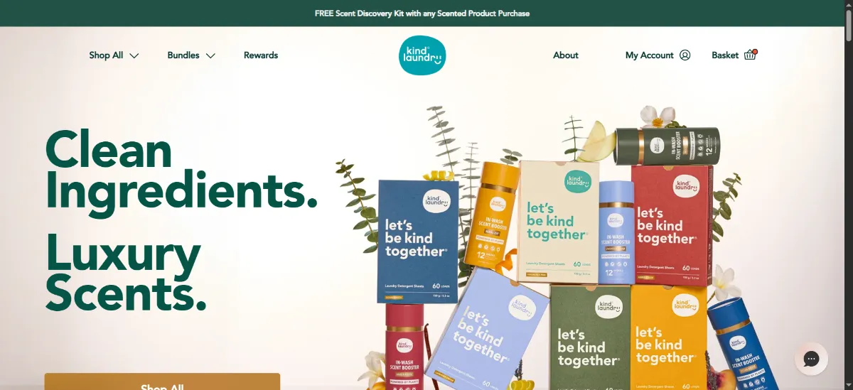The Kind Laundry home page