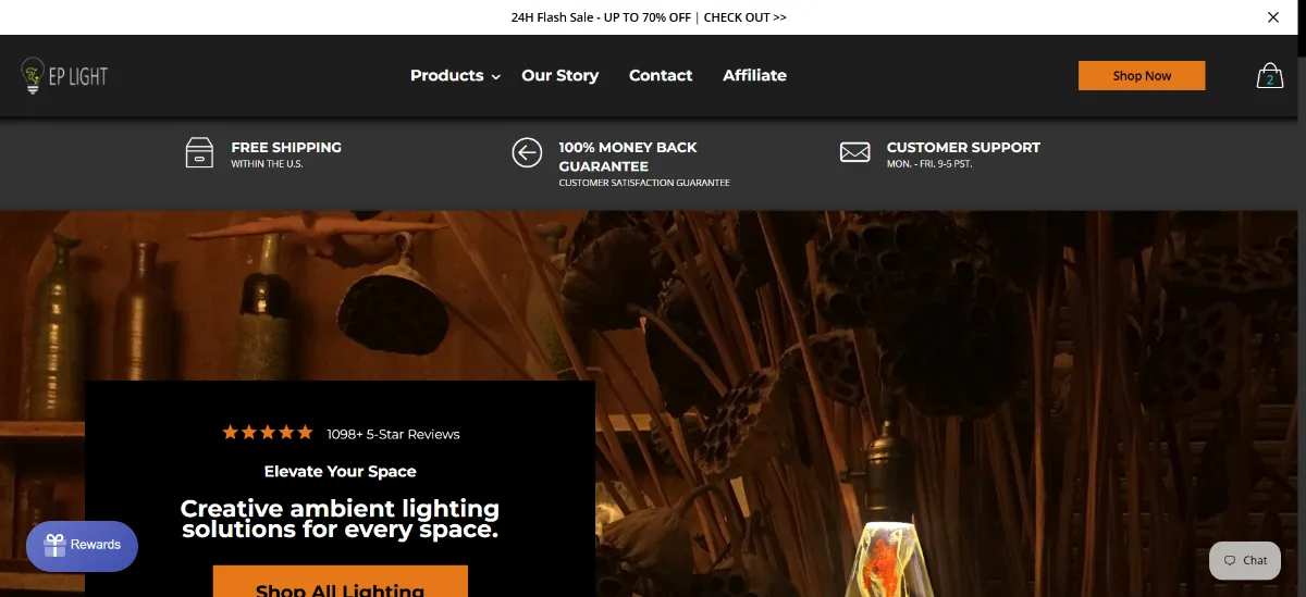 The EP LIGHT home page