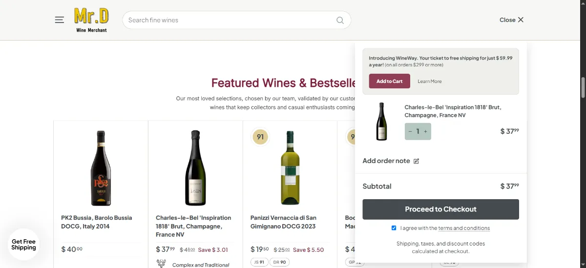 The Mr.D Wine cart