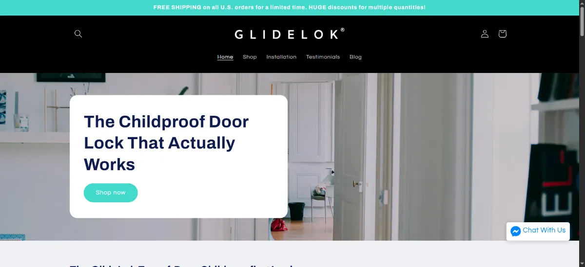 The GlideLok home page
