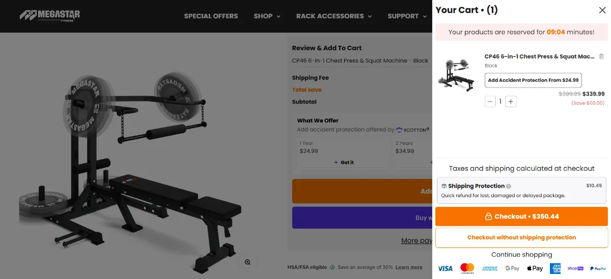 The Megastar Fitness cart