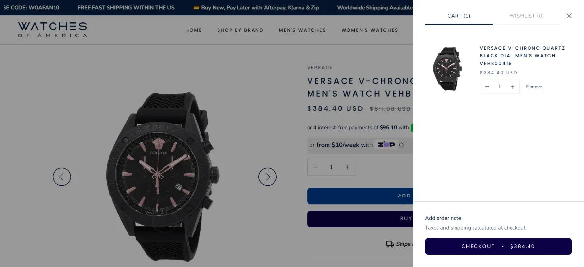 The Watches of America cart