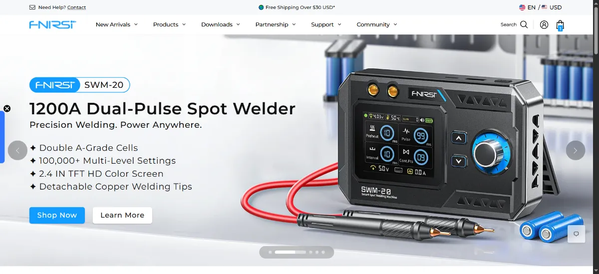The FNIRSI home page